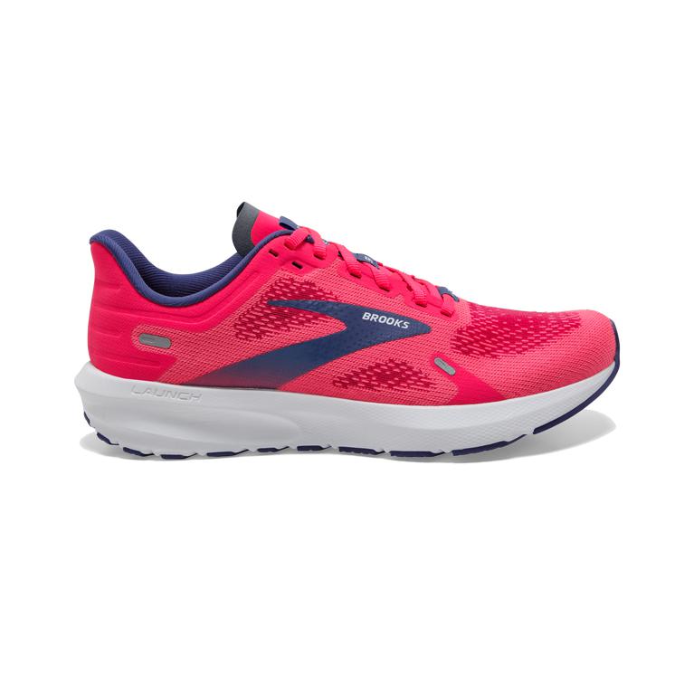 Brooks Launch 9 Lightweight-Cushioned Walking Shoes - Women's - Pink/Fuchsia/Cobalt (95810-HDZQ)